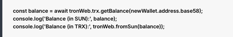 Check wallet balance