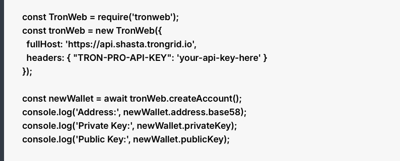 Generate a new wallet